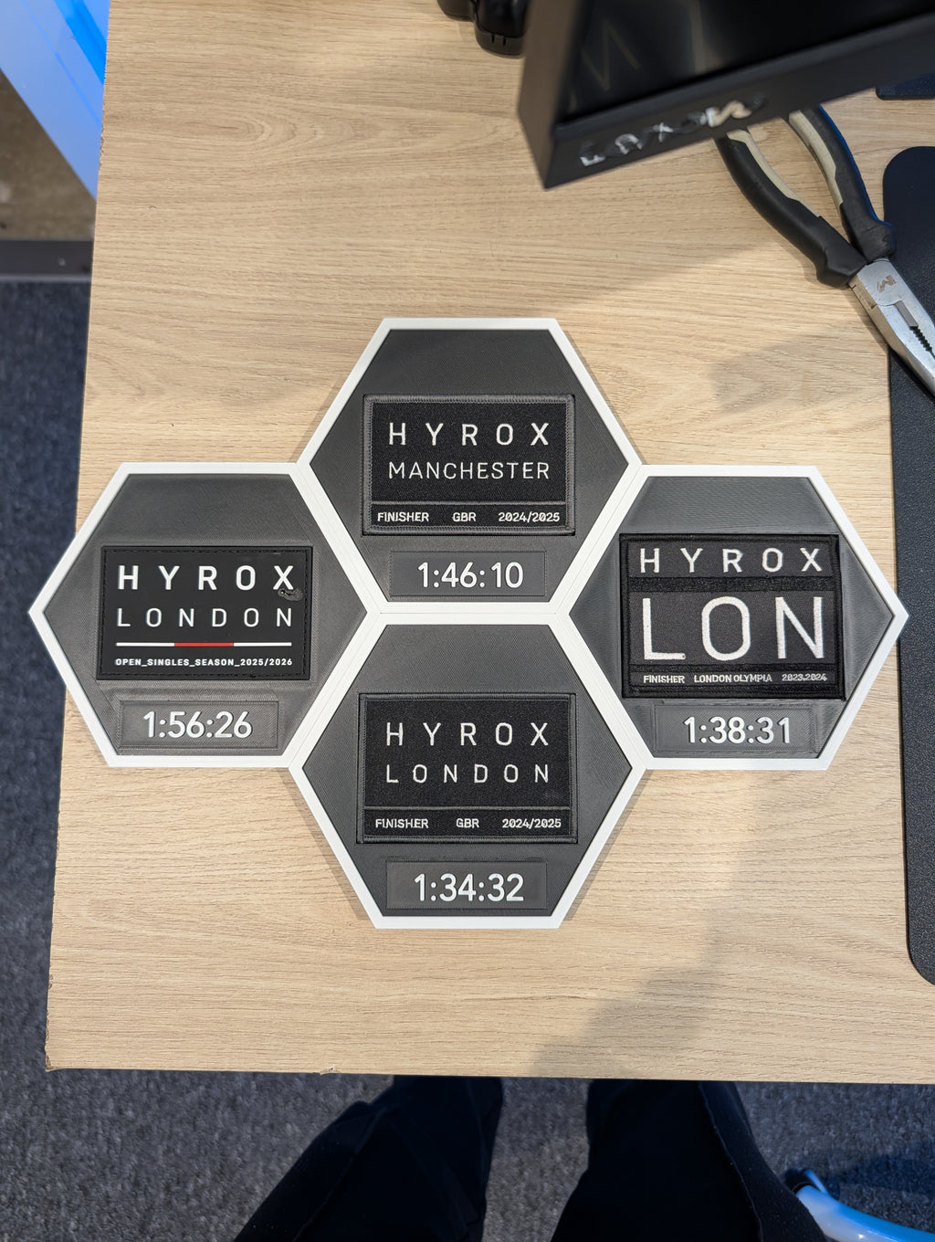 Hyrox Finishers Patch Display