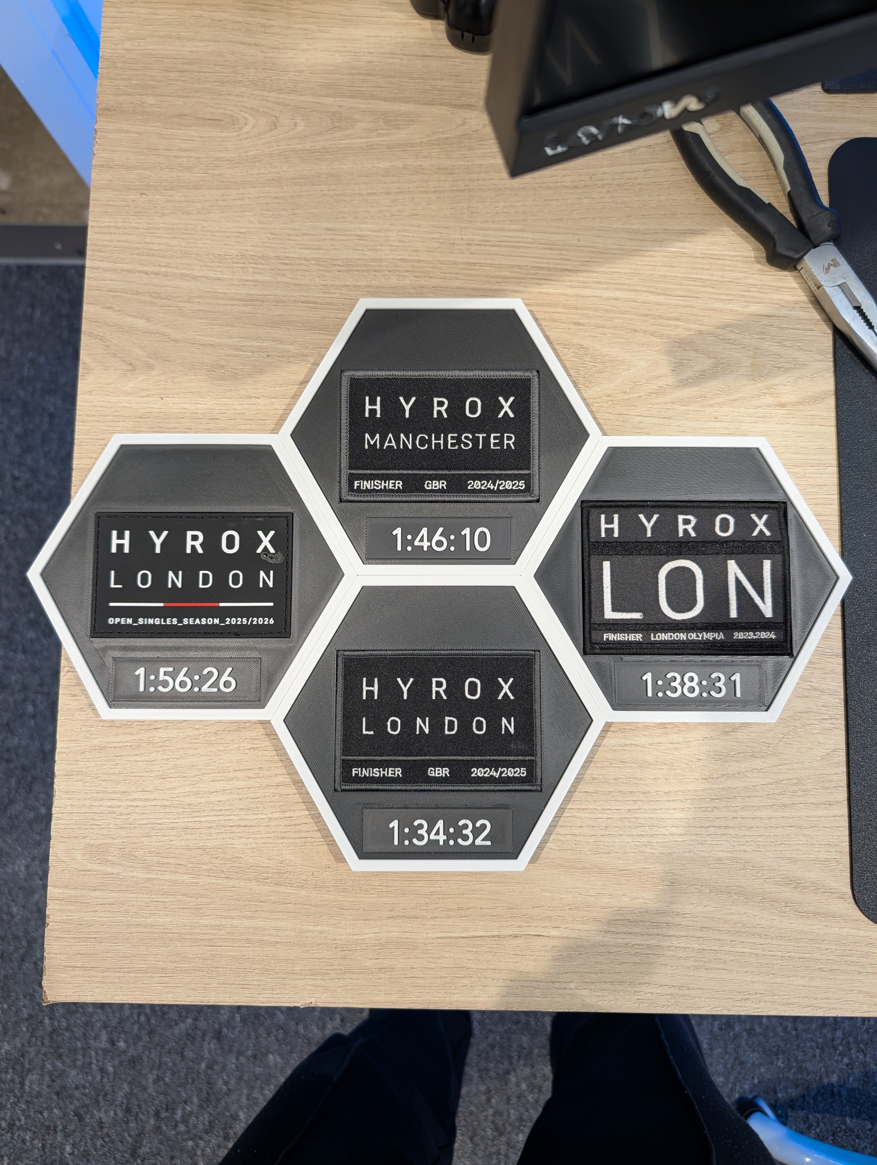 Hyrox Finishers Patch Display